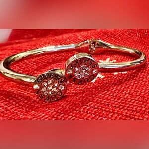 GUESS Silver-Tone Bracelet with Crystal Accents NEW
